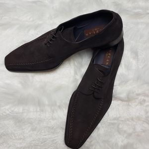 Mezlan brown suede lace shoes men's 14 M